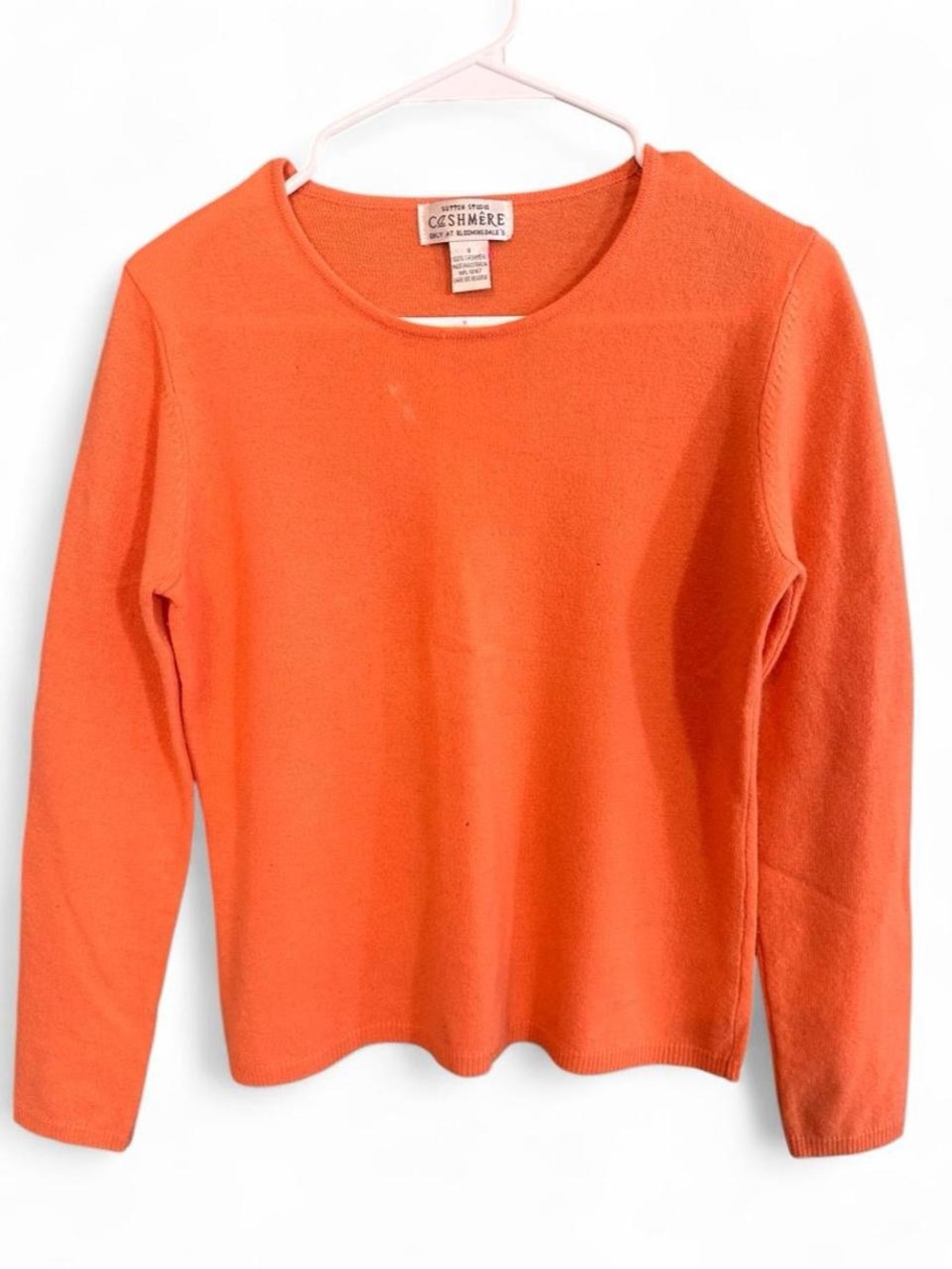Sutton Studio Bloomingdale's Cashmere Peach Sweater Size S